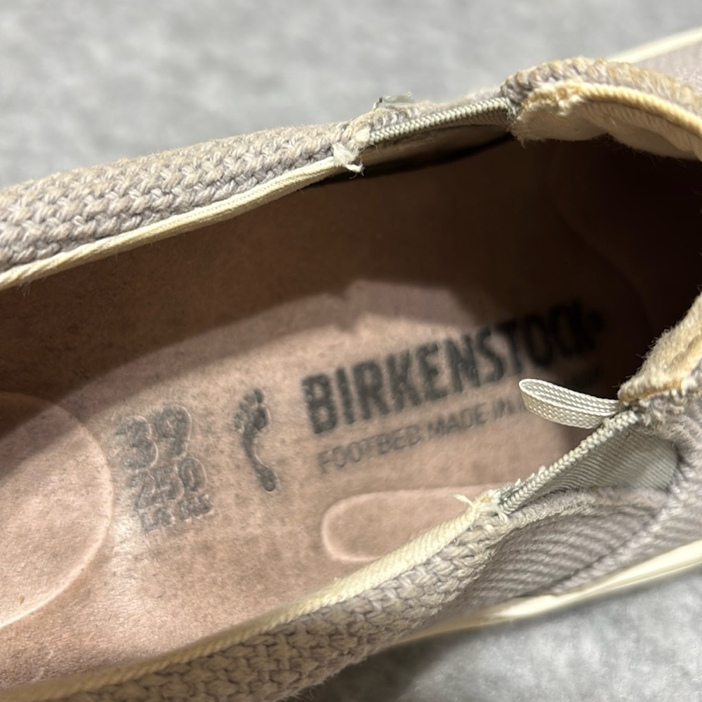 BIRKENSTOCK Flat Canvas grey Suede Low Shoes Size EUR 39 US 8 - Picture 6 of 11